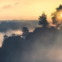 Lichtblick im Nebelmeer (Bastei)