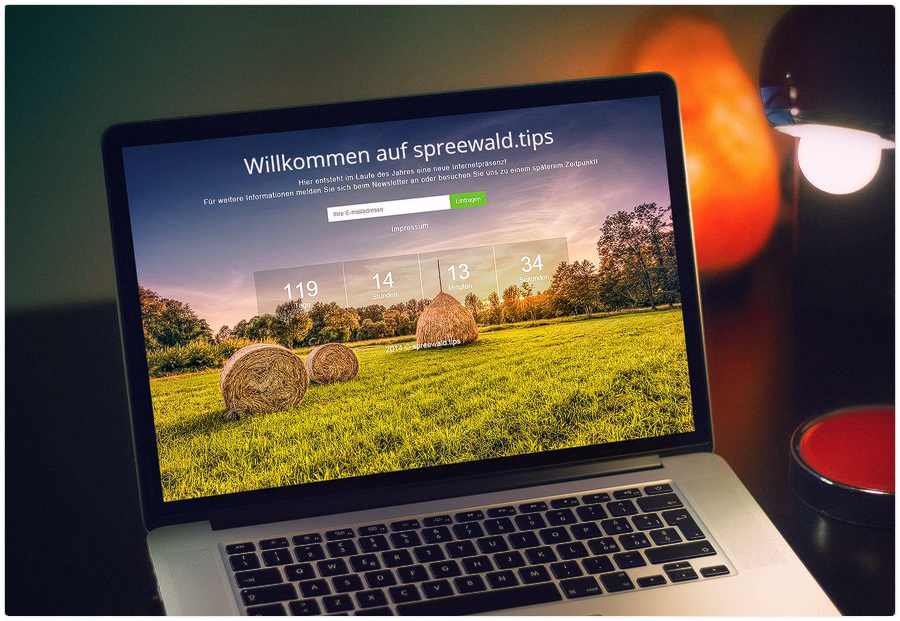 Website-Tapete auf Spreewald.tips Portal